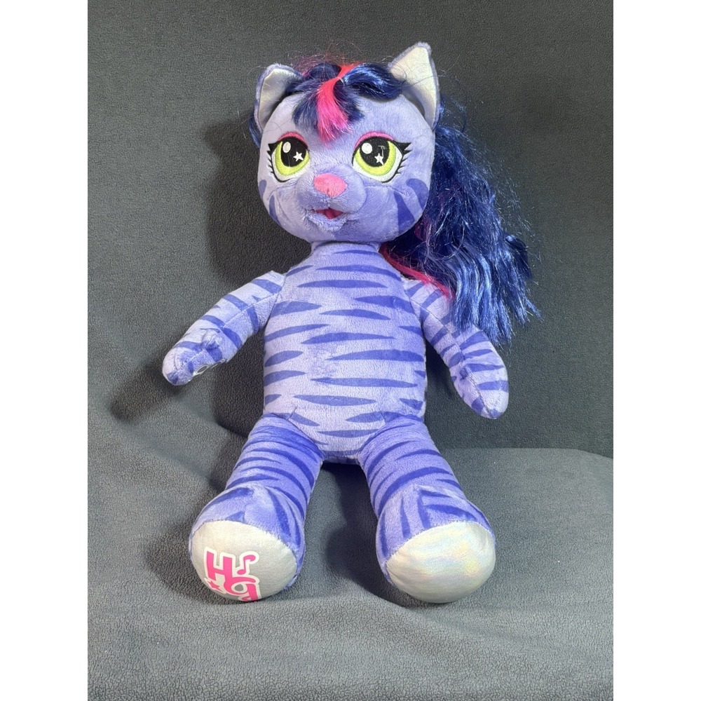 Build A Bear Honey Girls Teegan HG Tiger Cat 18" Plush Pink Purple Hair 2022